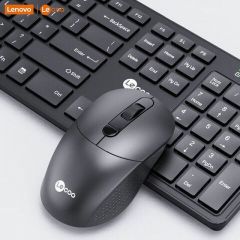 联想（Lenovo）KW202黑色有线商务办公家用键鼠套装(单位：套)