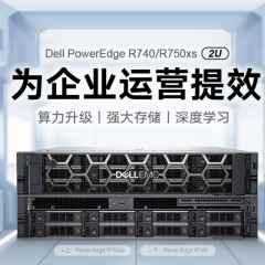 戴尔R740/R750XS2U机架式服务器GPU显卡R7401*铜牌320416G内存/1TB